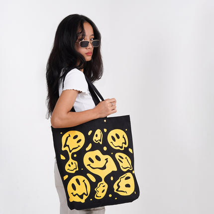 Smiley Canvas Tote Bag