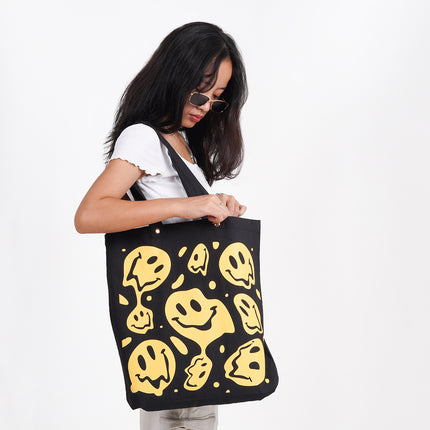 Smiley Canvas Tote Bag