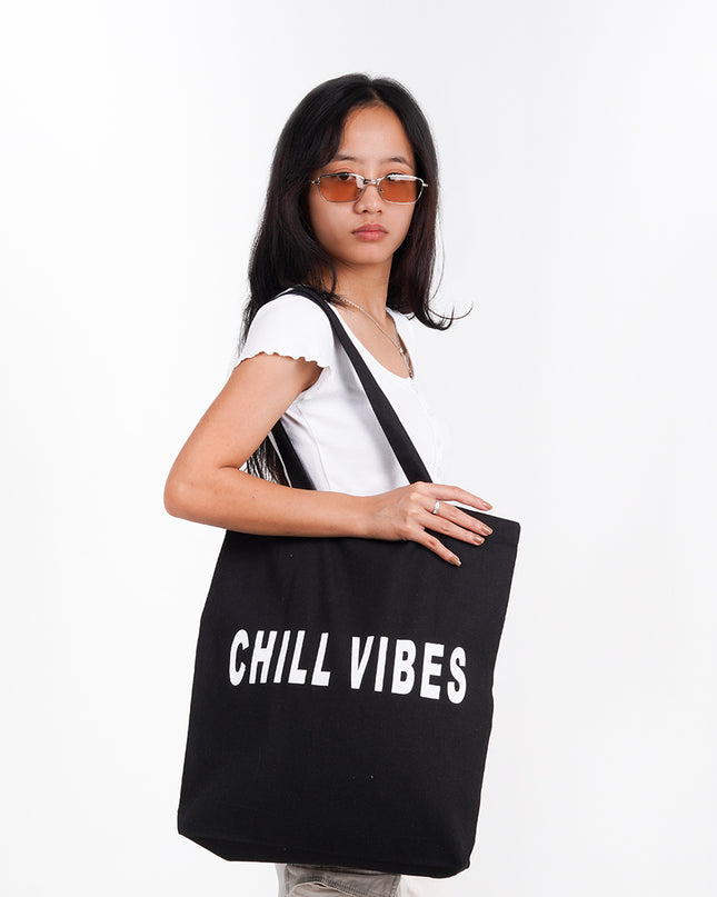 Chill Vibes Canvas Tote Bag