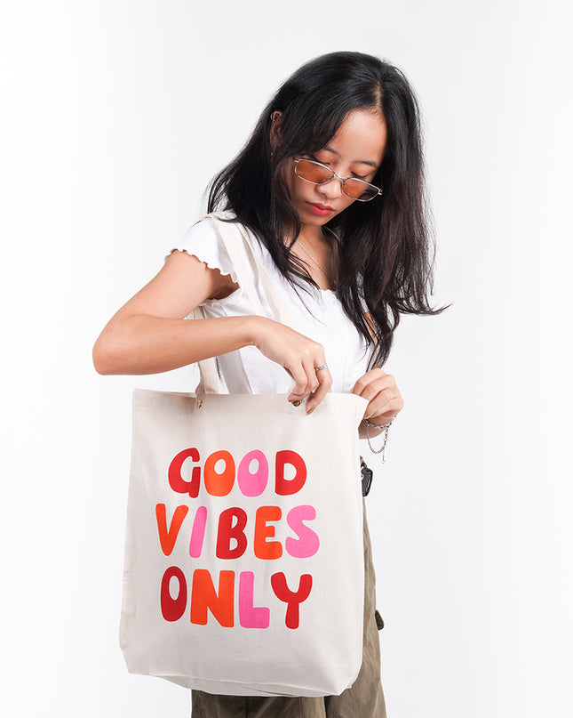 Good Vibes Only Canvas Tote Bag