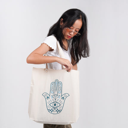 Palm Evil Eye Tote Bag