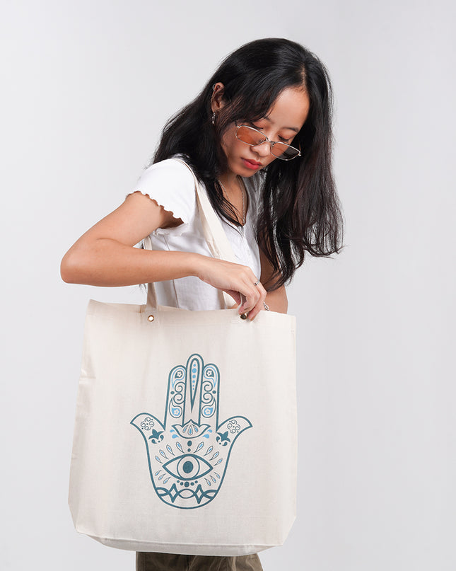 Palm Evil Eye Tote Bag