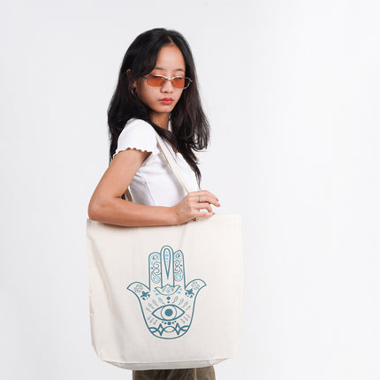 Palm Evil Eye Tote Bag