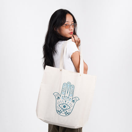 Palm Evil Eye Tote Bag