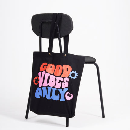 Good Vibe Only Tote Bag Black