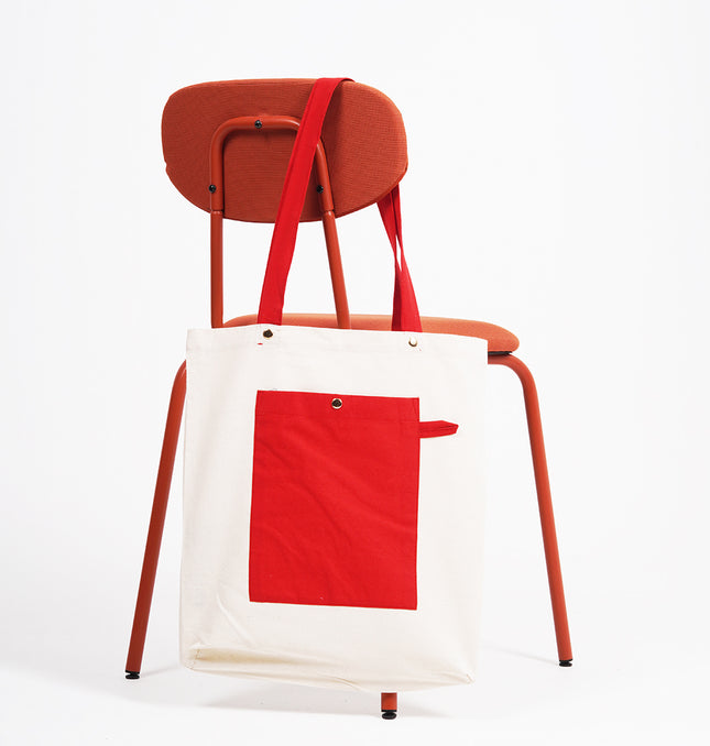 Bold Red Canvas Tote Bag