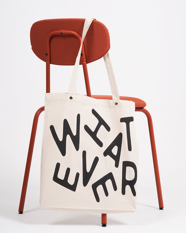 What Ever Canvas Tote Bag White