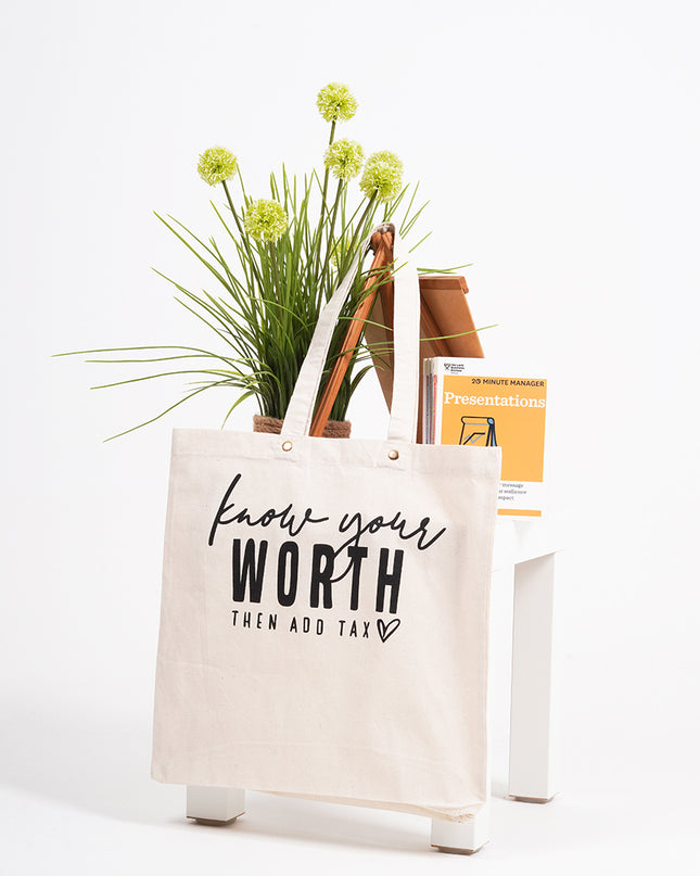 Know Your Worth Tote Bag