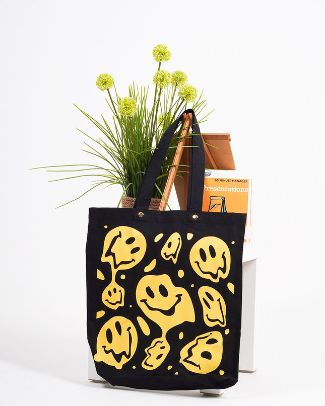 Smiley Canvas Tote Bag