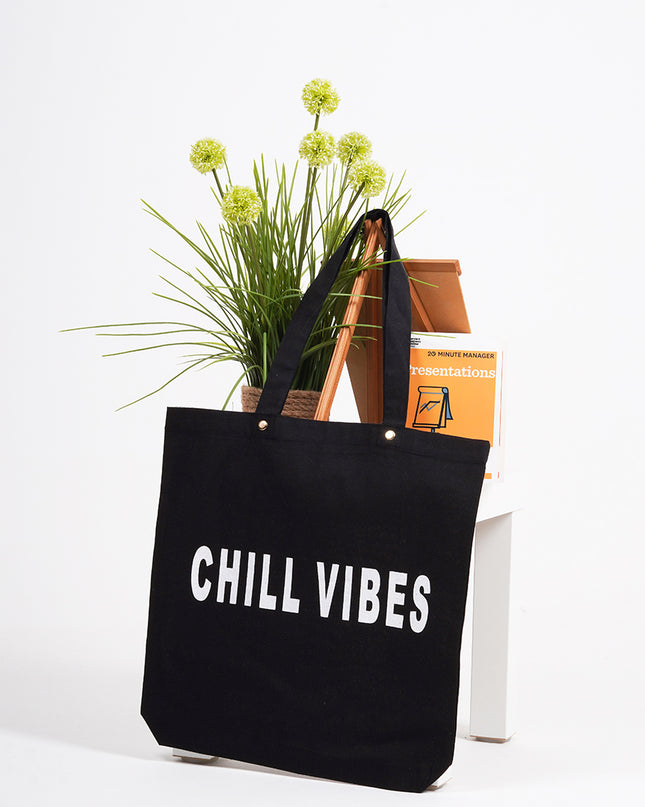 Chill Vibes Canvas Tote Bag