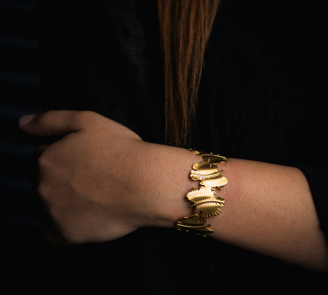 Golden Leaf Adjustable Cuff