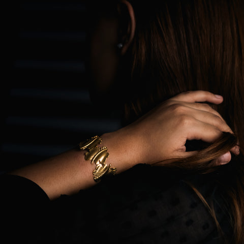 Golden Leaf Adjustable Cuff from Hashtack