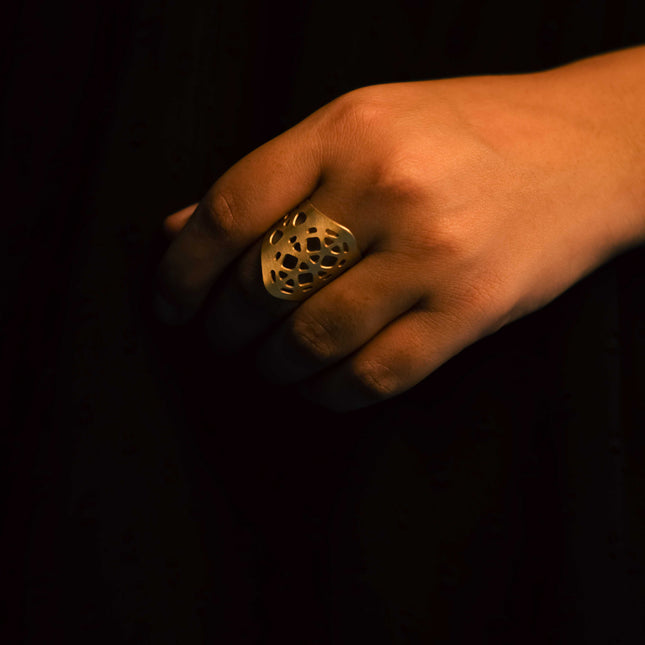 Golden Gleam Cut-Out Ring