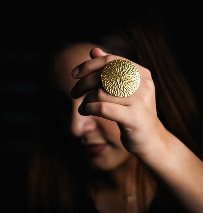 Timeless Wide Gold Adjustable Ring