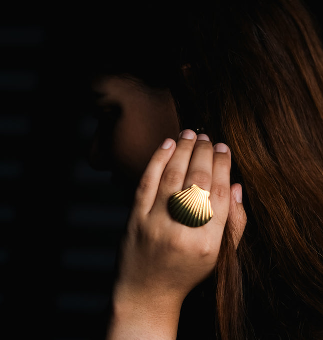 Ocean Shell Adjustable Ring