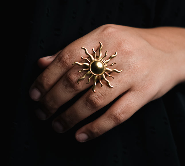 Radiant Sun Adjustable Ring