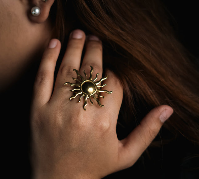 Radiant Sun Adjustable Ring