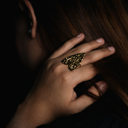 Glossy Heart Adjustable Ring