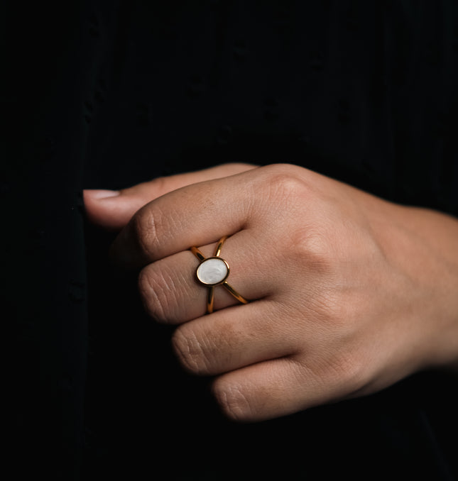 Daisy Glow Adjustable Ring