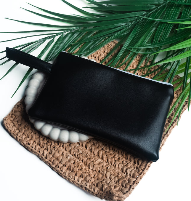 Classic Black Leather Pouch