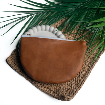 Classic Tan Half-Moon Pouch