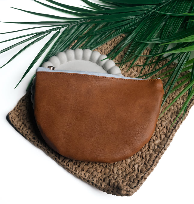 Classic Tan Half-Moon Pouch