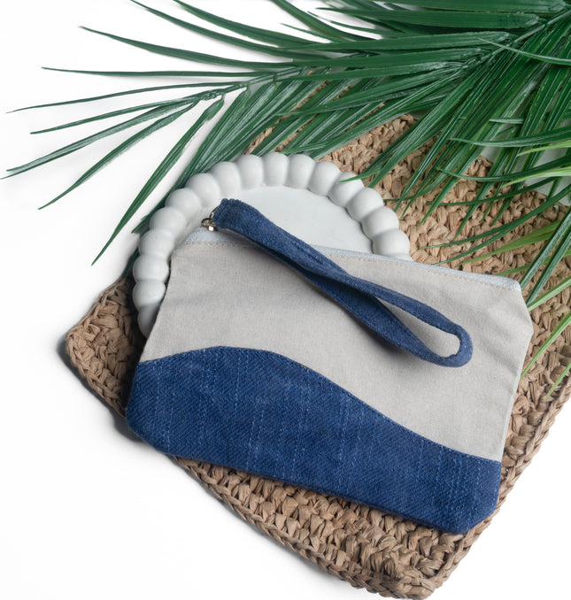Stylish Canvas & Denim Pouch