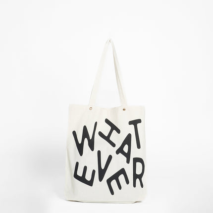 What Ever Canvas Tote Bag White