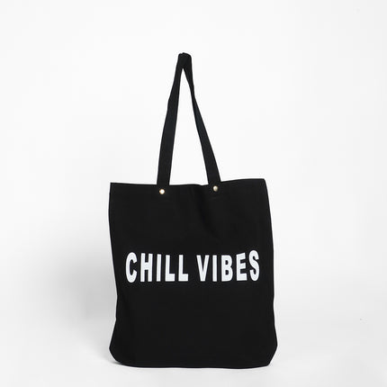Chill Vibes Canvas Tote Bag