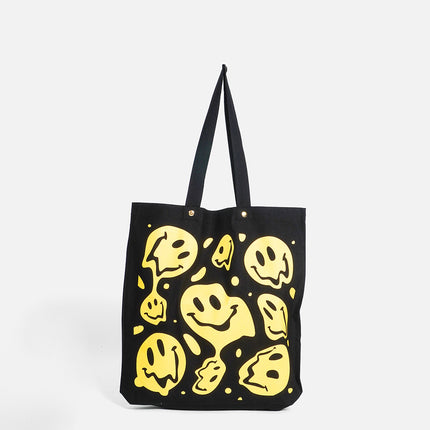 Smiley Canvas Tote Bag