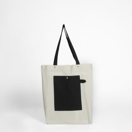 Bold Black canvas Tote Bag