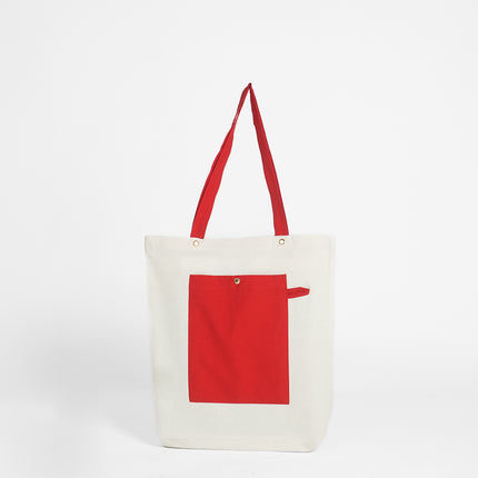 Bold Red Canvas Tote Bag