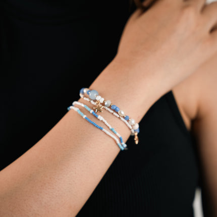 Indigo Aura Stackable Bracelet