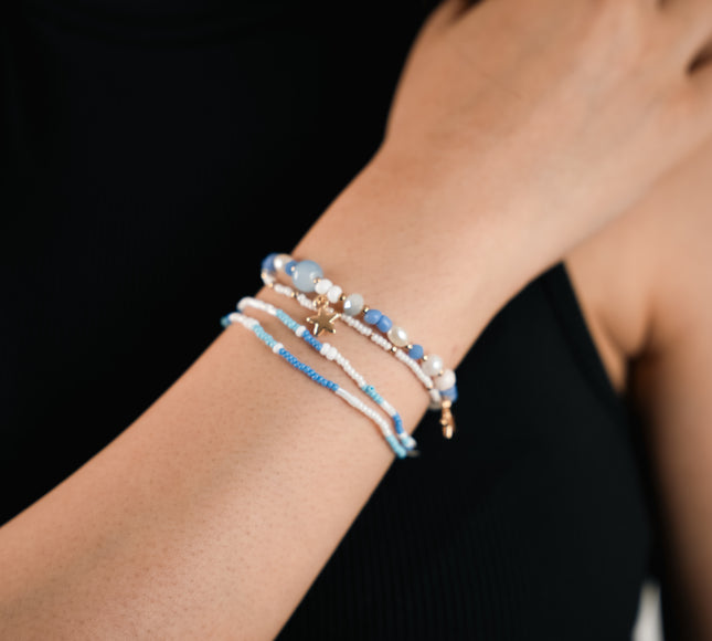 Indigo Aura Stackable Bracelet