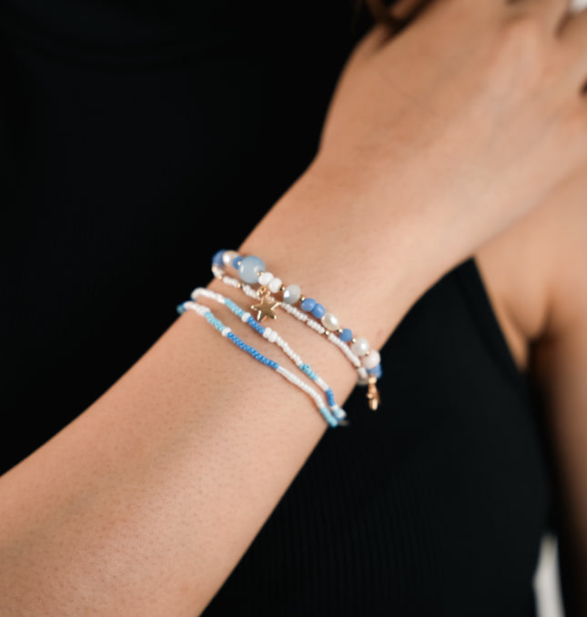 Indigo Aura Stackable Bracelet