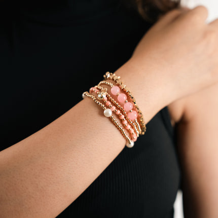 Peachy Blossom Stackable Bracelet