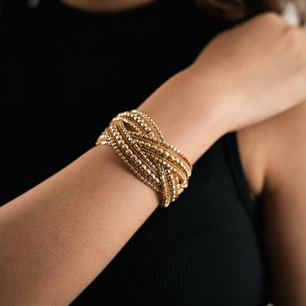 GlamStrike Golden Adjustable Cuff