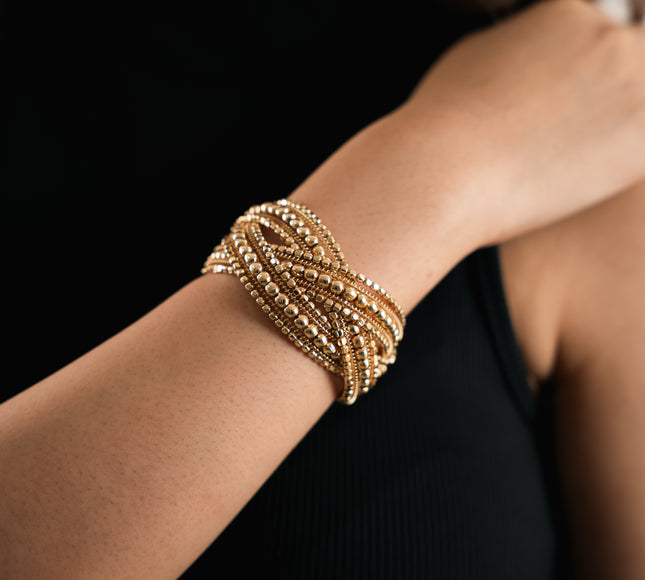 GlamStrike Golden Adjustable Cuff