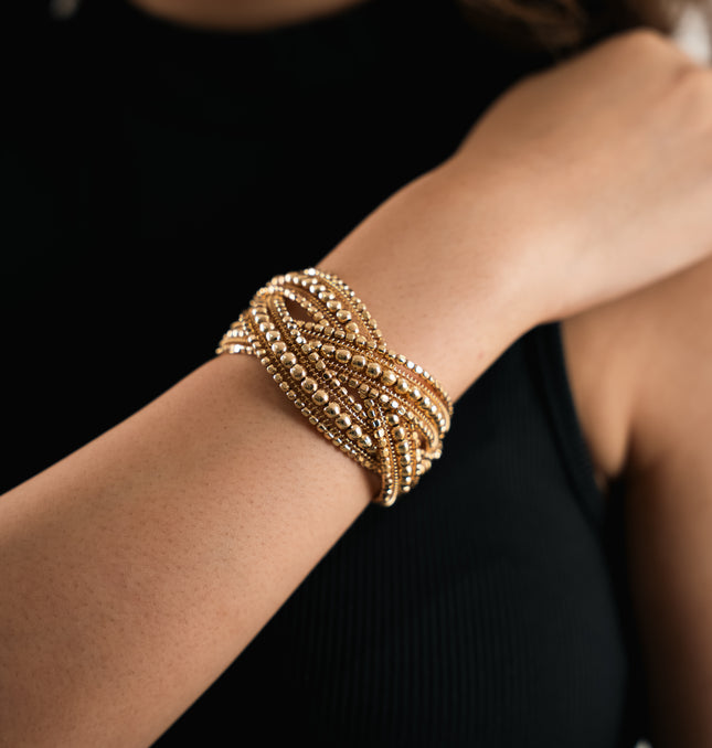GlamStrike Golden Adjustable Cuff