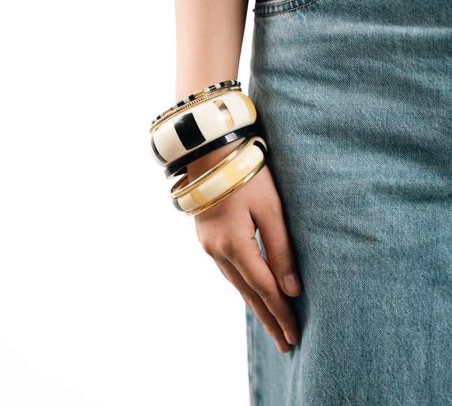 Monochrome Muse Resin Bangles