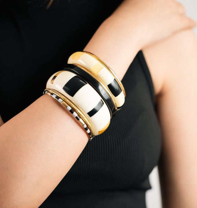 Monochrome Muse Resin Bangles