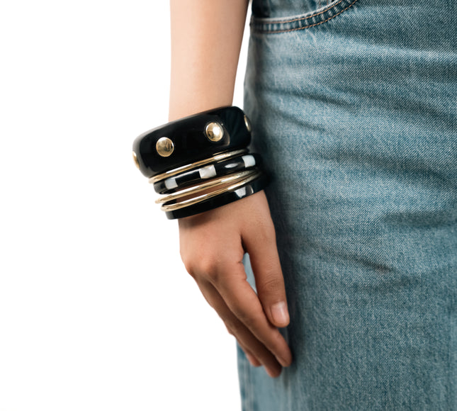 Midnight Luxe Resin Bangles