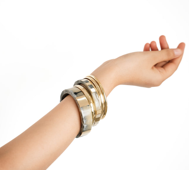 Pearl Ash Luxe Bangles