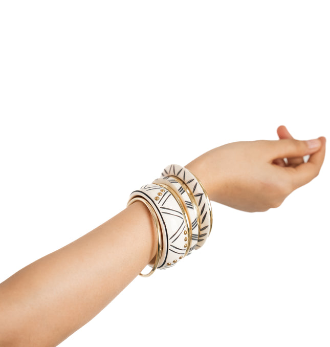 White Edit Resin Bangles