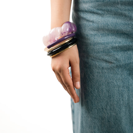 Lilac Whisper Resin Bangles