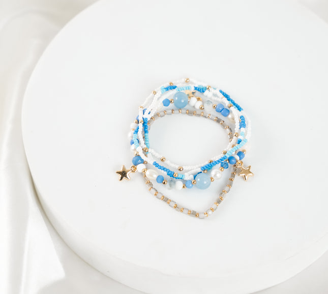 Indigo Aura Stackable Bracelet