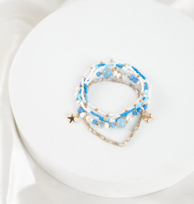 Indigo Aura Stackable Bracelet