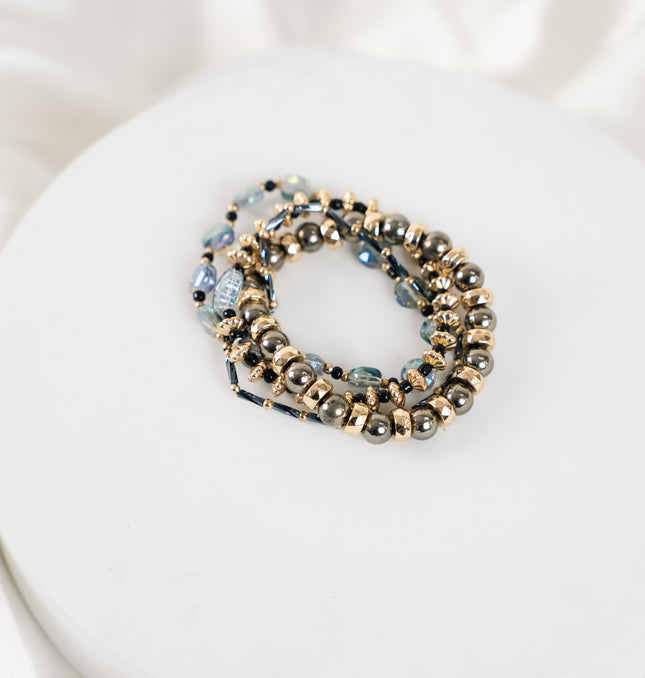 Smoky Gold Stackable Bracelet