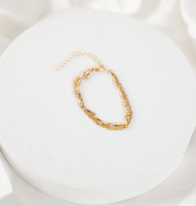 Twin Spark Gold Bracelet