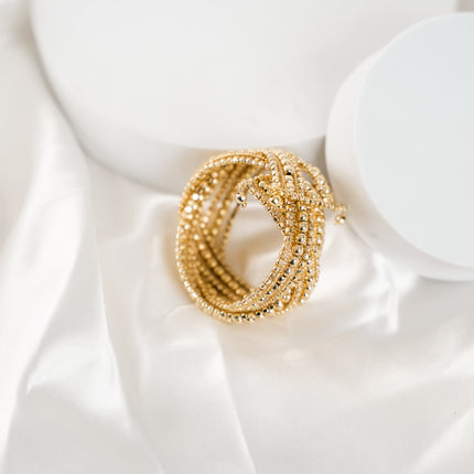 GlamStrike Golden Adjustable Cuff